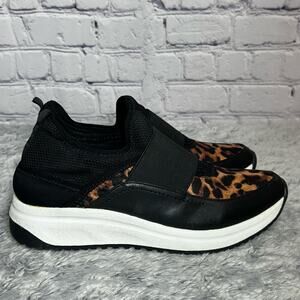 Anne Klein Sport Cheetah Print Slip On Sneakers Size 7M Athletic Shoes Workout
